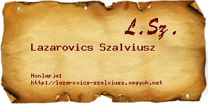 Lazarovics Szalviusz névjegykártya